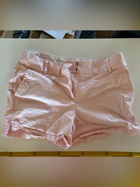 LOFT Light Pink High-Waist Cotton Shorts